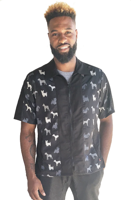Ladybird Men's Terrier Print Accent Jacket - 420