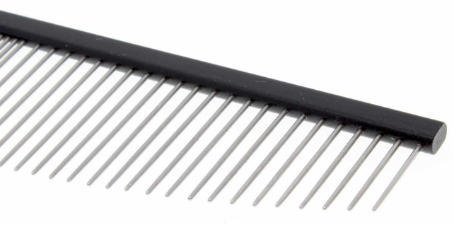 Bucchelli 6.5" HM65 Black 50/50 Half-Moon Comb