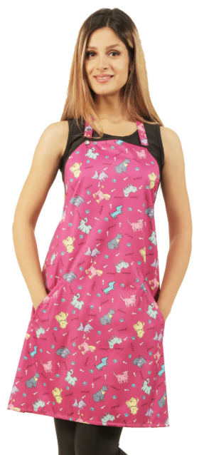 Pink Dog Design Waterproof Hair Resistant and Bleach Resistant Bathing and Grooming Apron 609