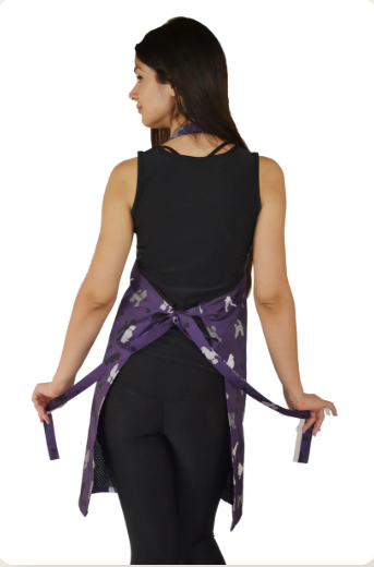 Purple Poodle Waterproof Hair Resistant and Bleach Resistant Bathing and Grooming Apron - 611