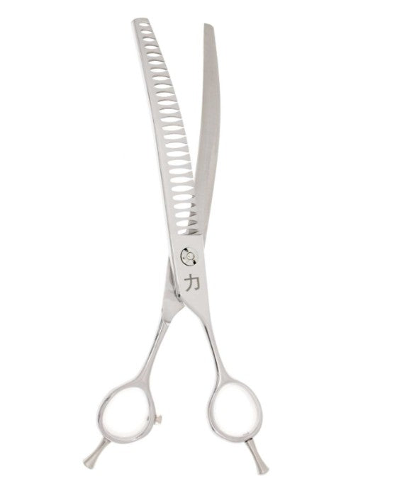 7.5" BP09 26 Tooth Curved Chunker Texturizing Pet Grooming Shear