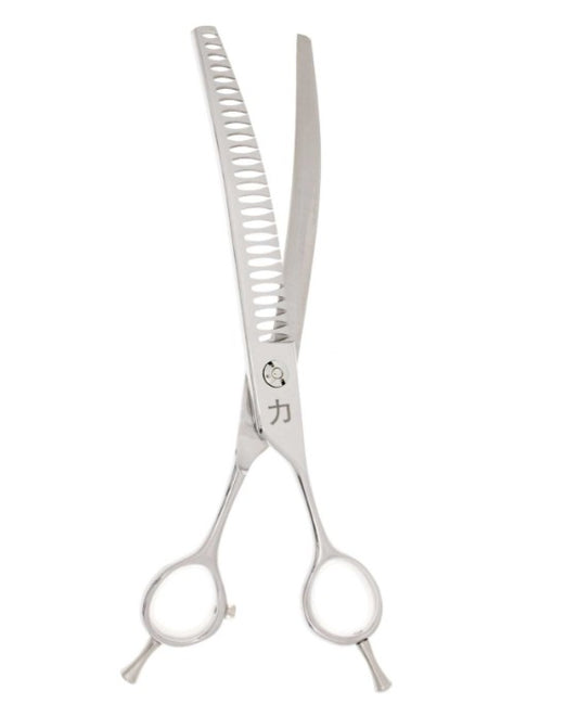 7.5" BP09 26 Tooth Curved Chunker Texturizing Pet Grooming Shear