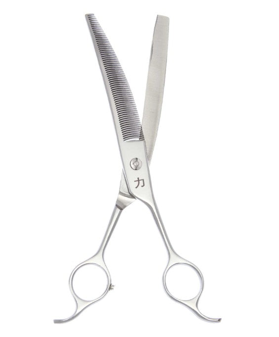 Shears Direct 7.5" CR52 65 Tooth Curved Blender Thinner Pet Grooming Shear