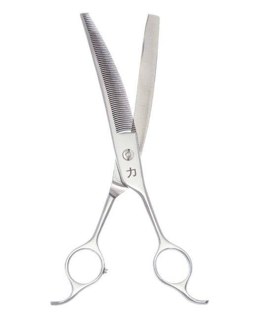 Shears Direct 7.5" CR52 65 Tooth Curved Blender Thinner Pet Grooming Shear