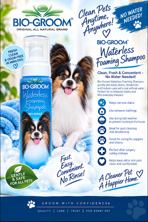 Bio-Groom Waterless Foaming Shampoo