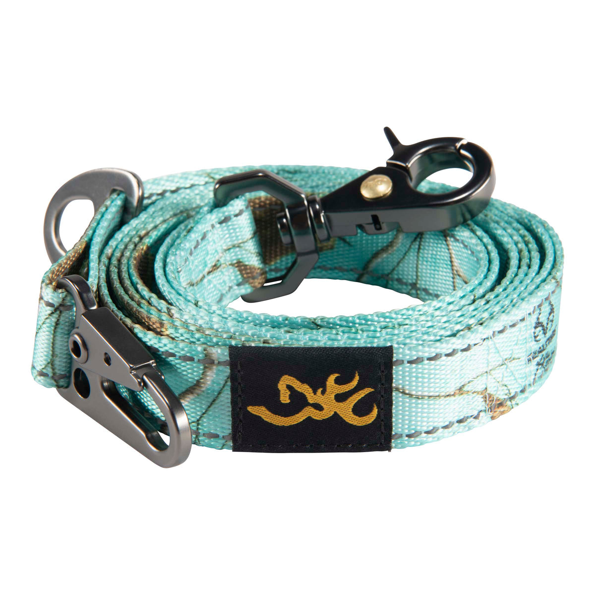 Browning Classic Webbing Camo Leash, 6ft x 1in Rt Xtra Seaglass